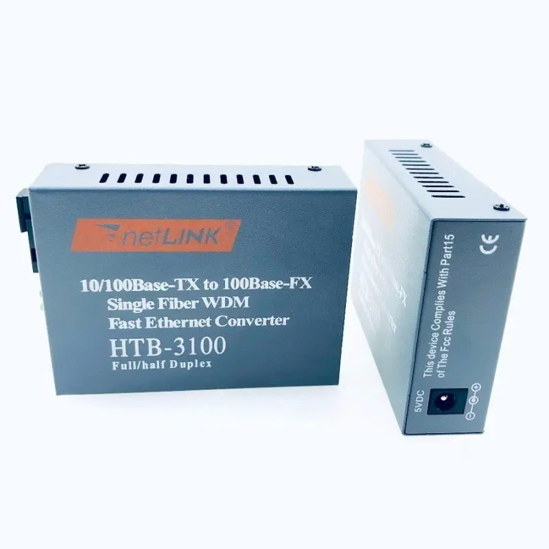 Fiber Optic to LAN HTB-3100 A+B Netlink FO to RJ45 Media Converter Adaptor Kabel 4