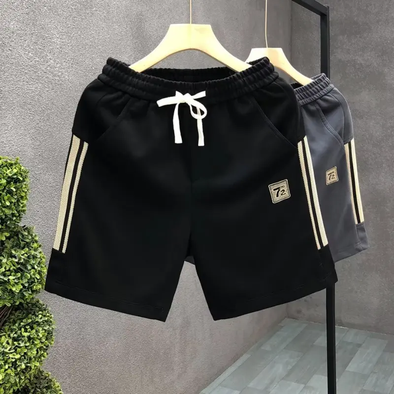 Quần Đùi Nam POLY cotton Sọc 2 bên dây rút tiện lợi