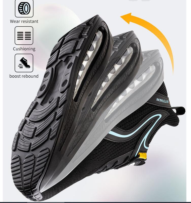 Product Introduction of Men Women Safety Shoes Anti-smash Anti-puncture Steel Toe Work Shoes Air Cushion Labor Protection Shoes Protective Shoes 9