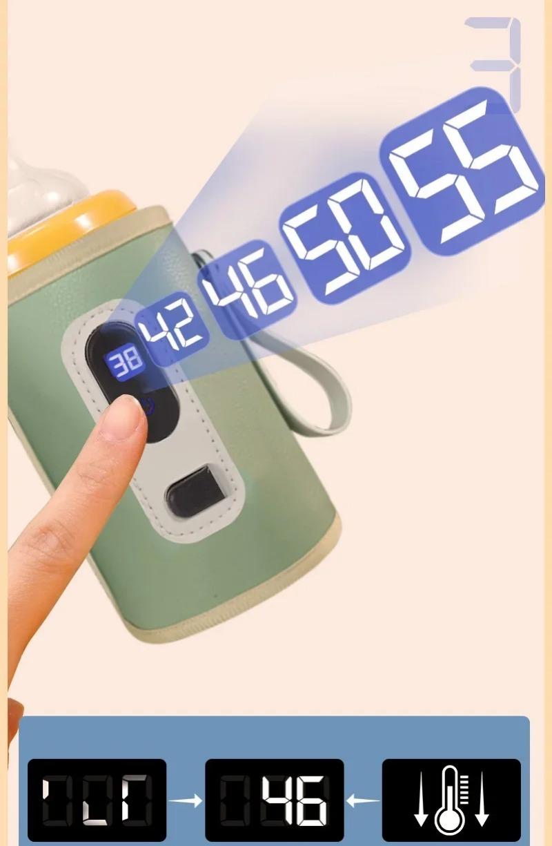 Product Introduction of Universal Baby Milk Warmer Digital Display Baby Bag USB Nursing Bottle Heater Portable Baby Bottle Warmer Thermal Bag for Travel 26