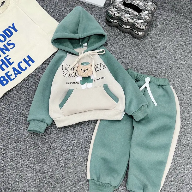 Bộ Mũ Nỉ Bông Có Gấu Nổi 10 - 18kg 3