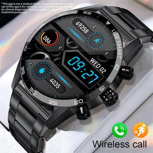 Jam Tangan Panggilan Pintar Bluetooth Lelaki Perniagaan, LIGE, dengan Kaunter Langkah, Pemantauan Kadar Jantung dan Tekanan Darah, Kalis Air Sihat, Jam Tangan Fesyen, Reka Bentuk Unik, Pelbagai fungsi, Sesuai untuk Perniagaan dan Aktiviti Luar