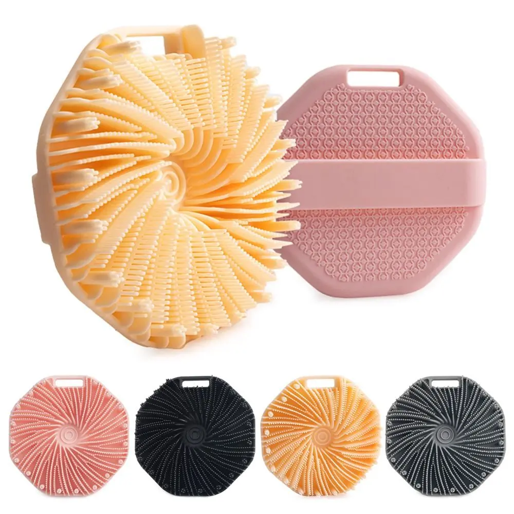 New Silicone Shower Cleansing Brush Face Body Anti-Slippery Handles Silicone Body Brush Gentle Exfoliating Massage Bath Brush Bath Tool