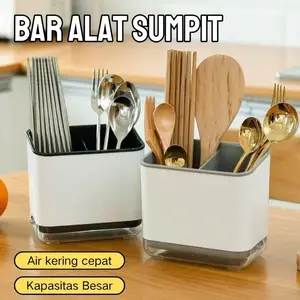 Tempat Sendok & Garpu - Wadah Penyimpanan Alat Makan, Cutlery Organizer untuk Dapur Rapi
