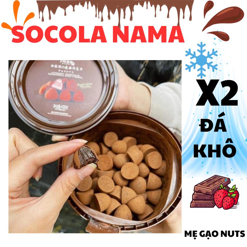 Socola Tươi Nama 408gram, Socola Đen Đắng Nguyên Chất Phần Trắm Đắng Socola Nhân Hoa Quả 158gram Chocolate Ăn vặt hằng du mục