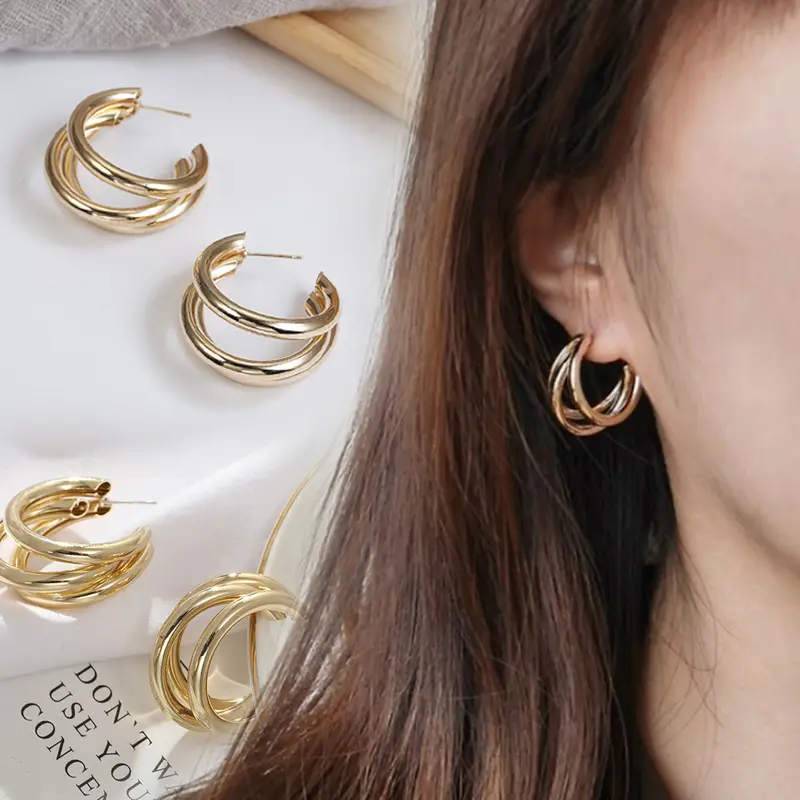 Minzo Anting Wanita Korea Giwang Aksesoris Perhiasan Imitasi Earrings Gaya Vintage Bohemian 1