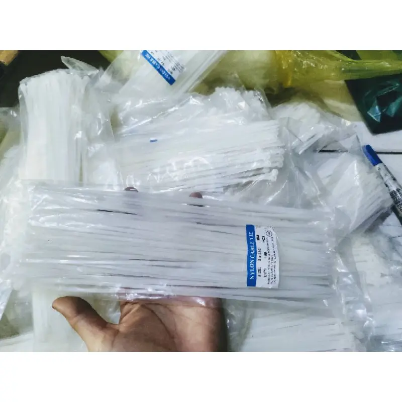 Gói 100 dây rút nhựa dây thít nhựa trắng đen đủ size nhiều kích cỡ đóng lẻ 100 cái