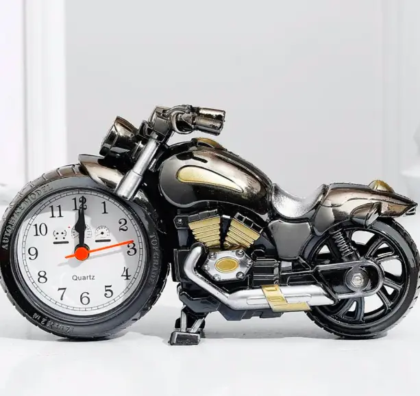 Jam meja model sepeda motor harley davidson