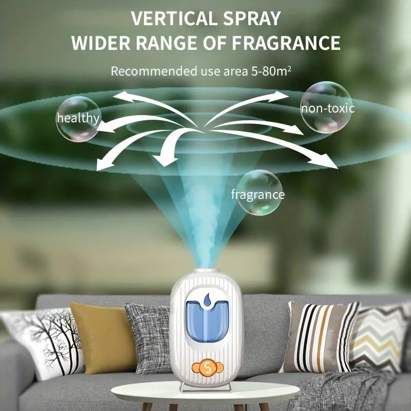 Humidifier Diffuser Aromaterapi Mini Aromaterapi Pewangi Ruangan LED Otomatis/LED Otomatis Dinding Aromaterapi Mini Humidifier Diffuser Aromaterapi Pewangi Ruangan 5 Mode Spray Pengharum Otomatis 4
