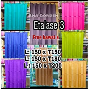 gorden polos wajik lebar 1,5m/ 150cm/gorden jendela gorden pintu