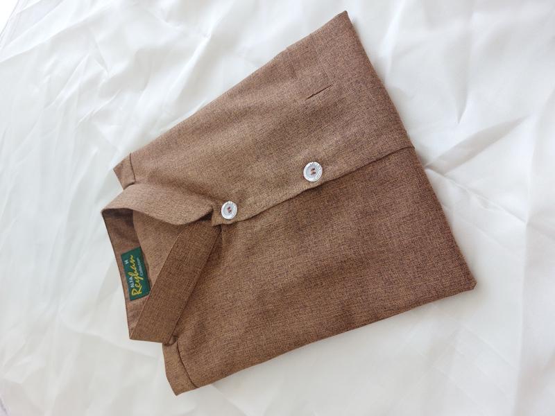 Product Introduction of Lembut Baju koko madinah Alfa reyhan / taqwa katun madinah / kerah sanghai / baju koko habib Polos Dewasa Muslim Mewah Pria 4