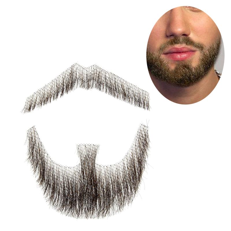 New Brown Fake Man Mustache Word Simulation Of Human Hair Makeup Body ...