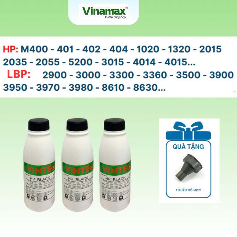 [TẶNG PHỄU KHI MUA TỪ 5 CHAI] Mực Nạp Dùng Cho Máy In LBP 2900 - 3000 - 3300 - 3360 - 3500 - 3900 - 3950 - 3970 - 3980 - 8610 - 8630, HP 400 - 401 - 402 - 404 - 1020 - 1320 - 2015- 2035 - 2055 - 5200 - 3015 - 4014 - 4015