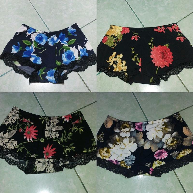 celana dalam wanita CD Jupe boxser / hotpan semua ukuran harga sama bahan spandek renda lembut Bunga Dewasa untuk motip dan warna di kirim randem 4