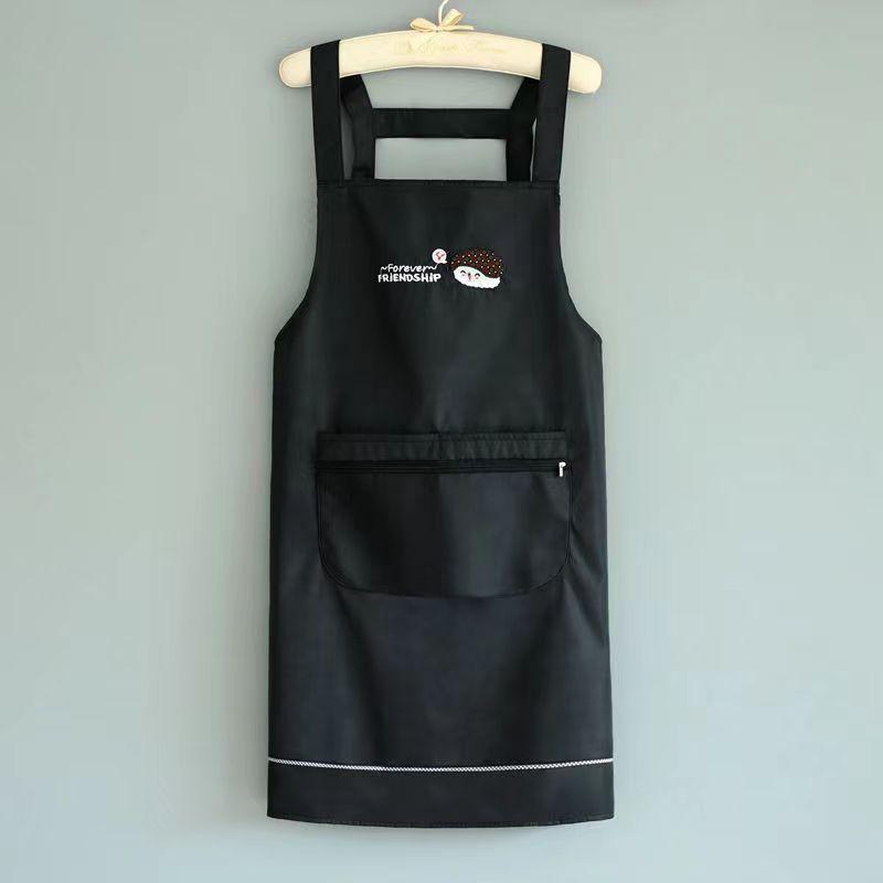 Product Introduction of Waterproof Oilproof Apron with Zipper Home Kitchen Apron Large Pocket Fashion Abrasion Resistant Workwear 15