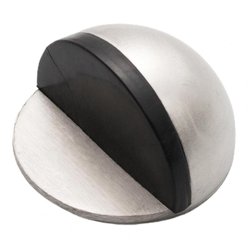 Product Introduction of Door Stopper Non Punching Sticker Stainless Steel Rubber Door Stopper Door Holders Catch Floor Mounted Anti-collision Door Stop 3