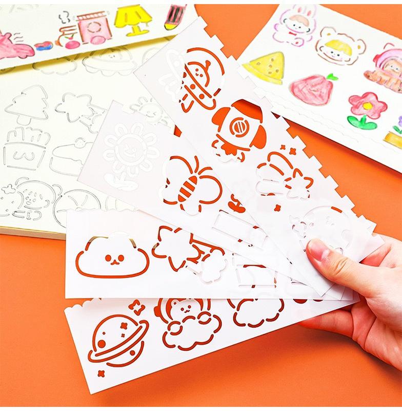 Set 4 thước khuôn tập vẽ hình siêu dễ thương 4