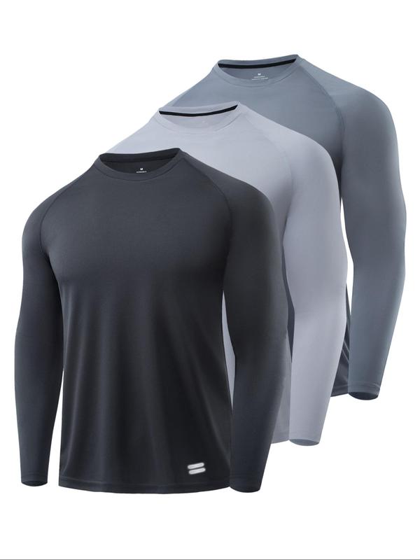 Solid long sleeve sports tee