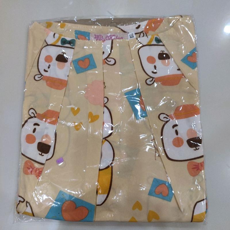 Đồ Ngủ Quần Đùi Có Túi Áo Dây Hình Thú lụa manggo (40kg đến 65kg) Nữ Women Voi Nhung Top Quần Ngủ Pijama 5