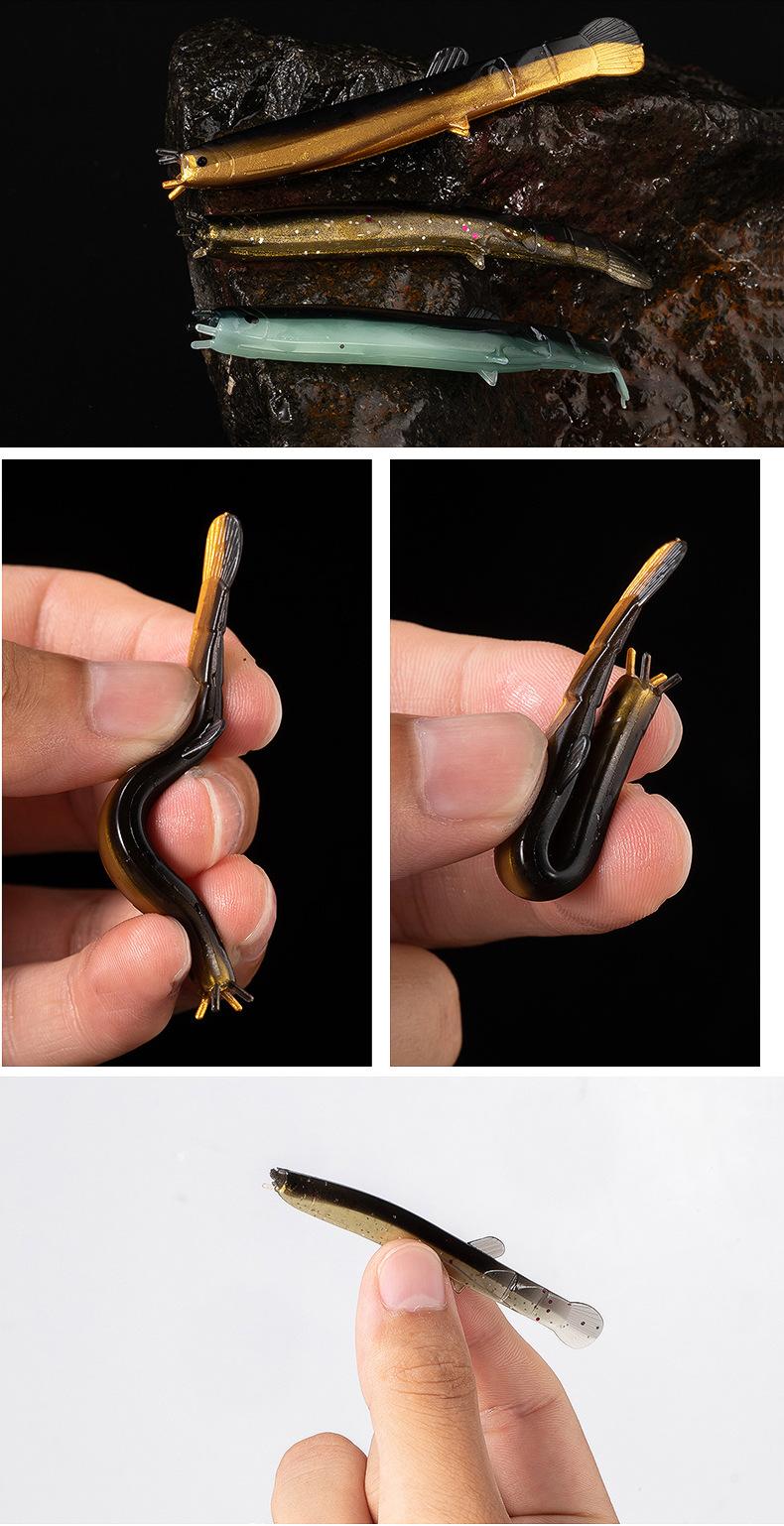 Product Introduction of Lure Bait Loach Soft Bait Fake Bait Special for Topmouth Culter Artificial Loach Bait for Fishing Bass and Mandarin Fish Soft Worm 11