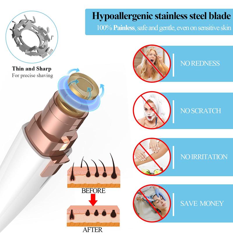 2 in 1 Electric Nose Trimmer, Portable Rechargeable Waterproof Eyebrow Shaver, Facial Hair Trimmer, Personal Care Appliances for Women 3