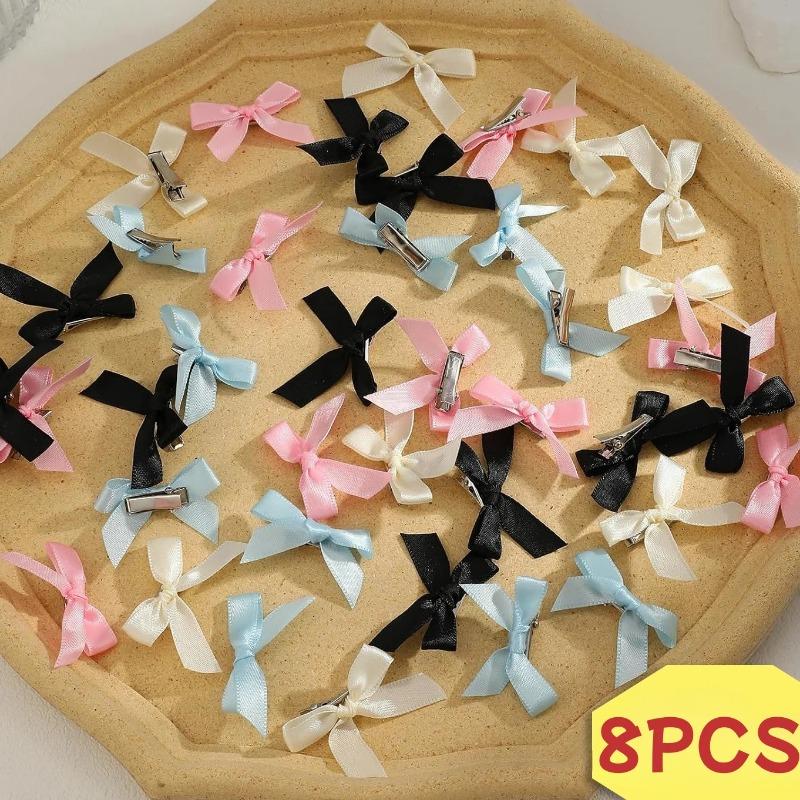  Kẹp Tóc Nơ Ruy Băng Phong Cách Hàn Quốc 8 Chiếc Dành Cho Bé Gái Kẹp Bên Mini Phụ Kiện Cài Tóc Ngọt Ngào Và Dễ Thương Phụ Kiện Tóc 