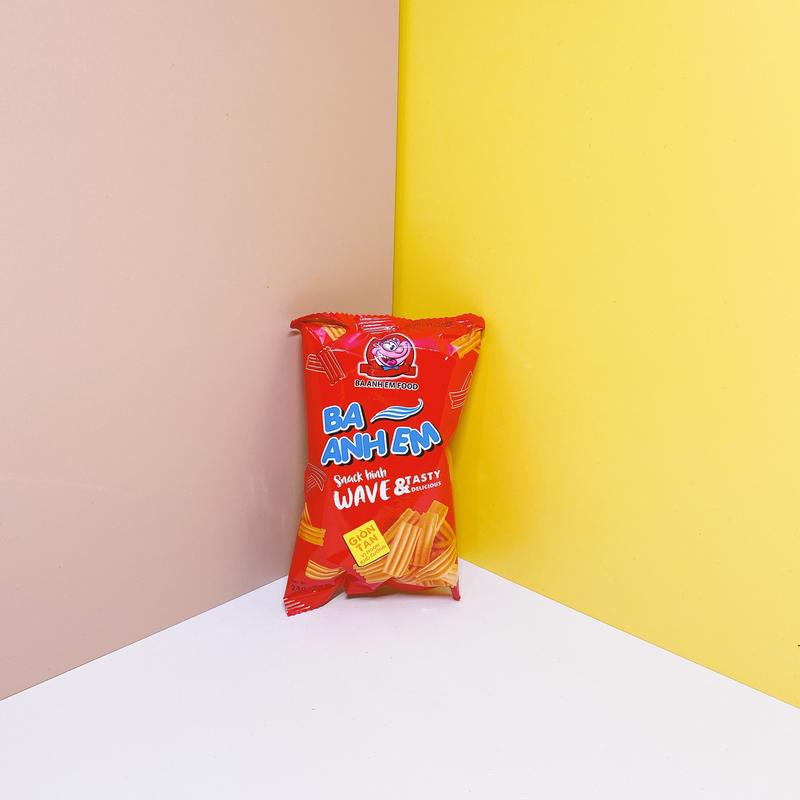 10 Gói Snack BimBim Hình Wave & Tasty Ba Anh Em Food Đồ Ăn Vặt Tuổi Thơ Đồ Ăn Vặt Việt Nam kẹo