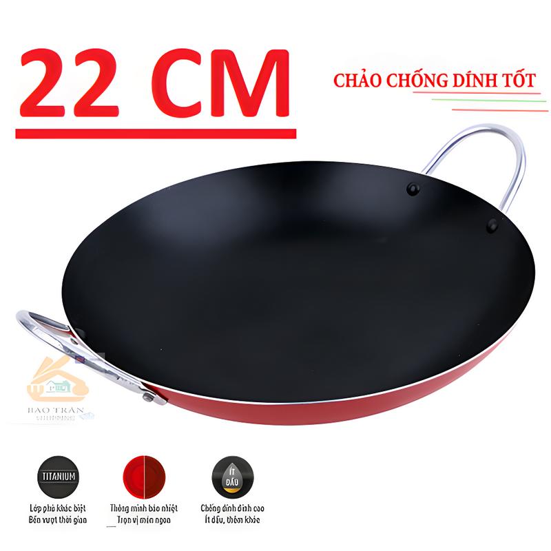 Chảo Chống dính Sâu Lòng 22 Cm Chiên trứng, xào rau củ cho mọi gia đình