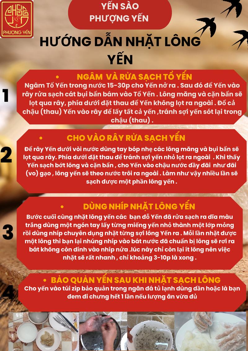 Product Introduction of TỔ YẾN TINH CHẾ SỢI GÂN NHIỀU SỢI NỞ NHIỀU( gồm sợi lưng sợi chân và sợi sơ )100g 10-12 tai  Tặng Táo Đường Phèn Long NhÃN 7