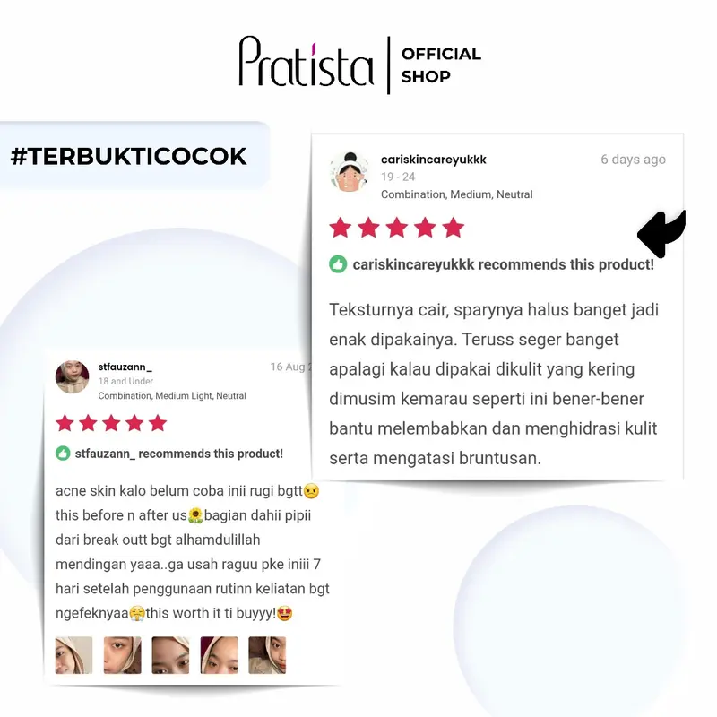 Pratista - (Bundling Hemat) Face Mist Calming Spray Isi 2 Hidrasi Extract Perawatan ORIGINAL Wajah Watery 4