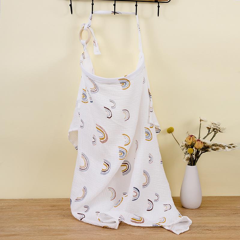 Product Introduction of Cotton Breathable Breastfeeding Cover Mother Outdoor Nurse Cloth Adjustable Privacy Breastfeeding Apron Baby Feeding Nursing 11