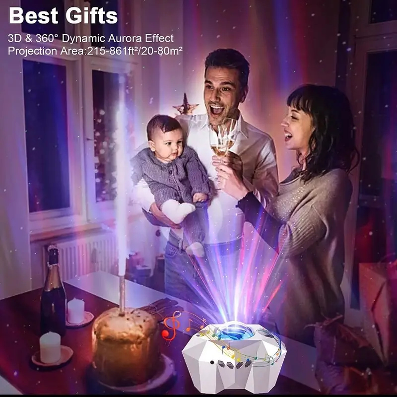 MYLIGHT.ID Lampu Proyektor Dream Aurora Galaksi Bulan / Moon Projection 3