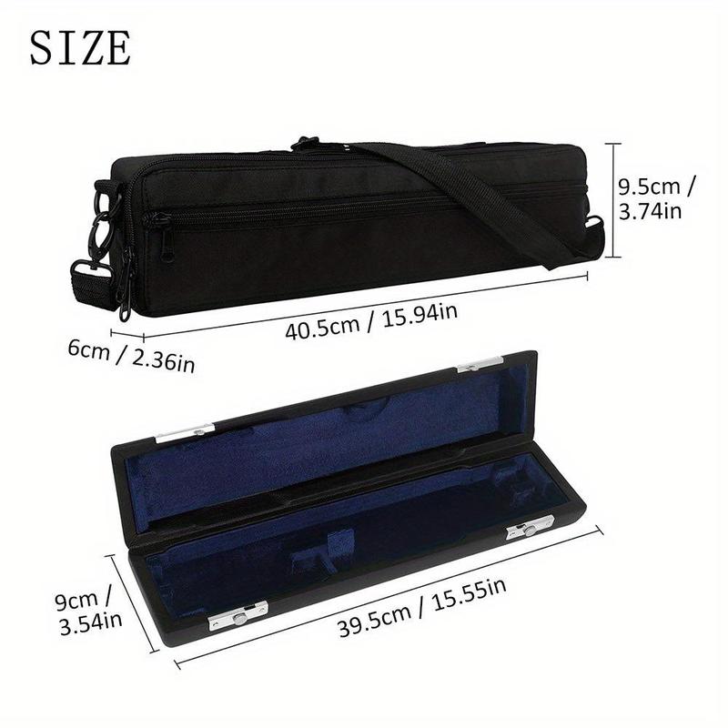 Product Introduction of Portable 16 Holes Flute Faux Leather Box, Drop Protection Flute Organizer, Musical Instrument Bag with Adjustable Strap 1
