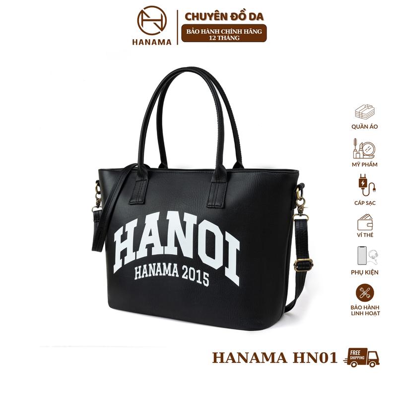 [DAILY_HANAMA] _Túi TOTE Basic Hanama nam nữ thời trang cao cấp HN01 Da Bag Tote Unisex hai màu nâu - đen