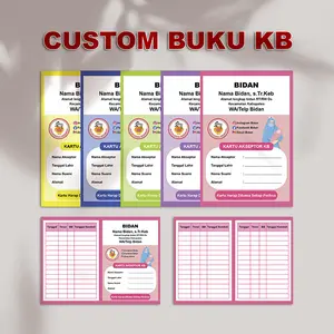 Kartu KB/Buku KB Custom/Kartu Bidan/Kartu KB Custom ISI 50PCS