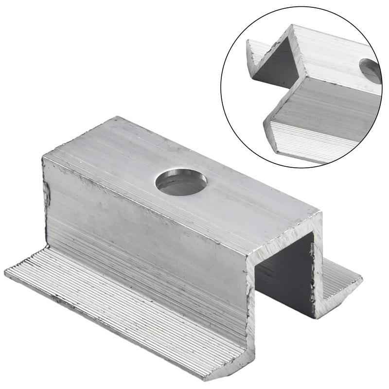 10Pcs Solar Middle Clamp PV For Frame Height 25-50MM Aluminum Alloy Solar Access 2