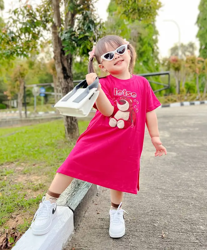 DRESS ANAK PEREMPUAN LUCU NFK KIDS 1-12th Combed Cotton 0
