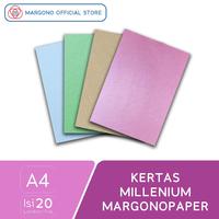 Gambar Margono Paper Kertas Warna Jasmine Millenium Warna Warni Ukuran A4, 180 - 250 gsm - 20 Lembar - Light Gold - 180 gsm dari Margonopaper Kota Semarang 1 Tokopedia