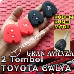 Pelindung KUNCI MOBIL COVER SARUNG CASING REMOT MOBIL TOYOTA CALYA GRAN AVANZA 2 TOMBOL Car