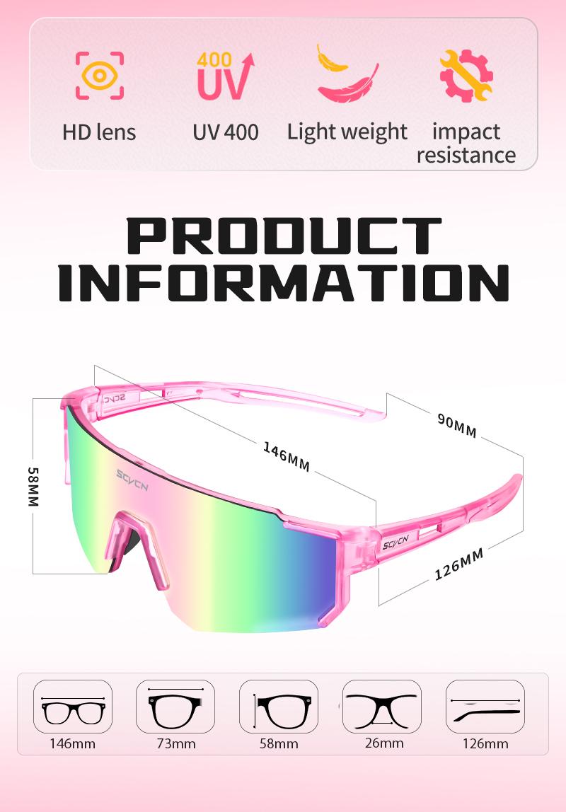Product Introduction of SCVCN Fsshion Sunglasses Street Cycling Glasses Bike Men UV400 Sports MTB Outdoor Bicycle Women Sunglasses Multi Color Riding 1