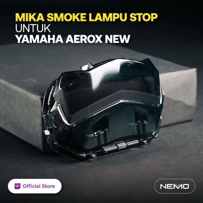 Mika kaca lampu belakang stoplamp smoke aerox new connected / cyber city merk nemo