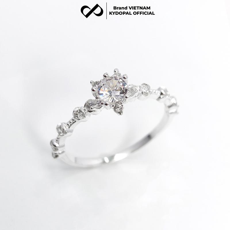 Nhẫn bạc nữ 925 KYDOPAL trang sức đính đá cao cấp siêu sang 9N11