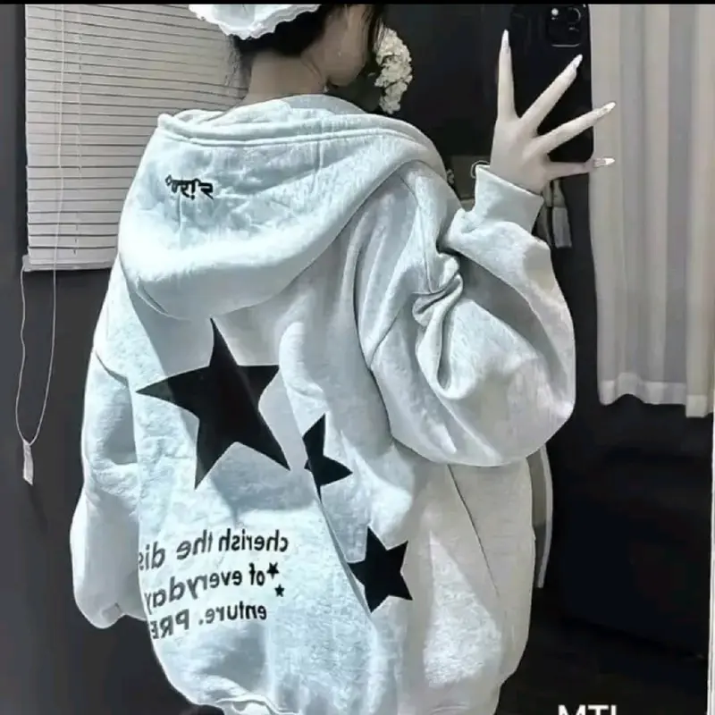 áo hoodie nỉ nam nữ . túi mũ khóa kéo. in hình nổi . 3 SAO 2