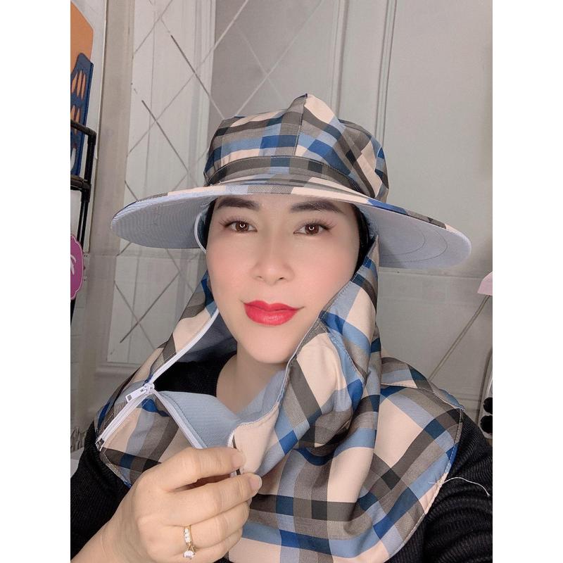 Kim yến -mũ chống nắng kèm khẩu trang- nón chống nắng- mũ nón chống nắng rộng vành che nắng tránh sạm nám tàn nhang khi đi ngoài trời  _Kim Thanh - Sỉ Váy Chống Nắng 6