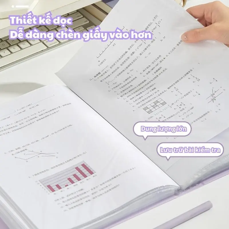 File đựng tài liệu A4 nhiều ngăn 40,60 lá, văn phòng phẩm, file lá đựng tài liệu văn phòng 3