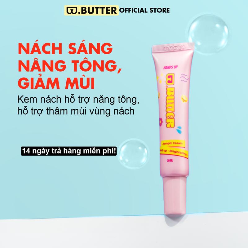 BButter Armpit cream Kem nách hỗ trợ nâng tông nách,hỗ trợ dưỡng sáng da,hỗ trợ mờ thâm và mùi hôi dưới nách 20ml Nữ Skincare Làm Đẹp Da Dưỡng Body Women