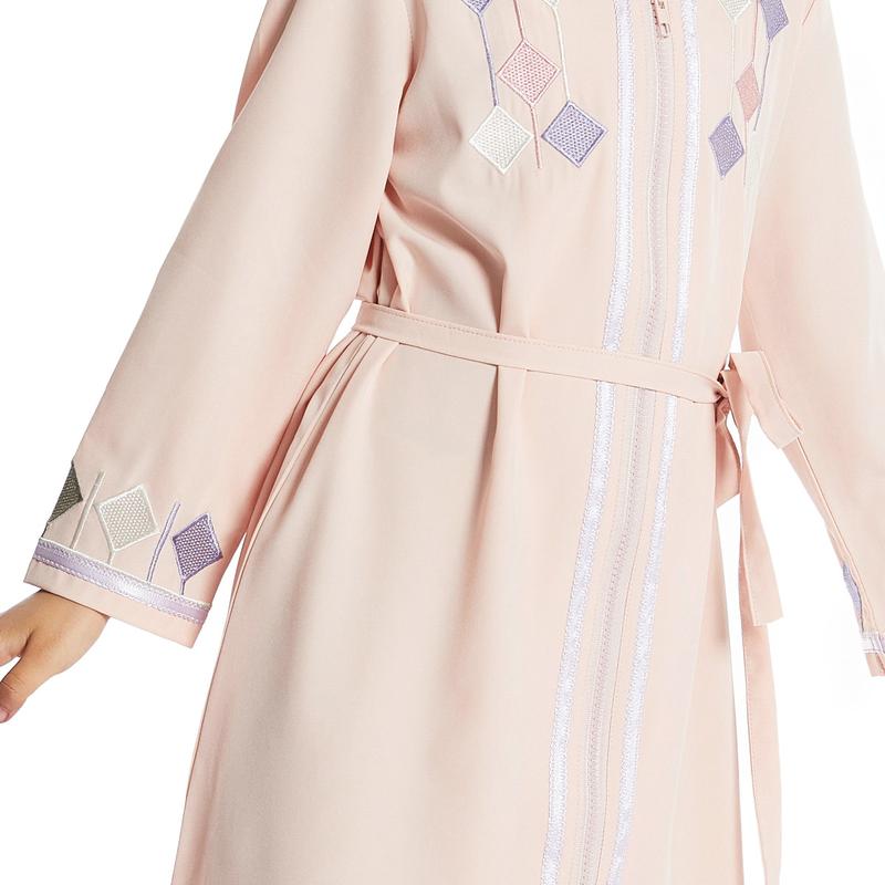 Product Introduction of Girls Kids Abaya Dress Clothing,Floral Printed Gown Children Robe 16