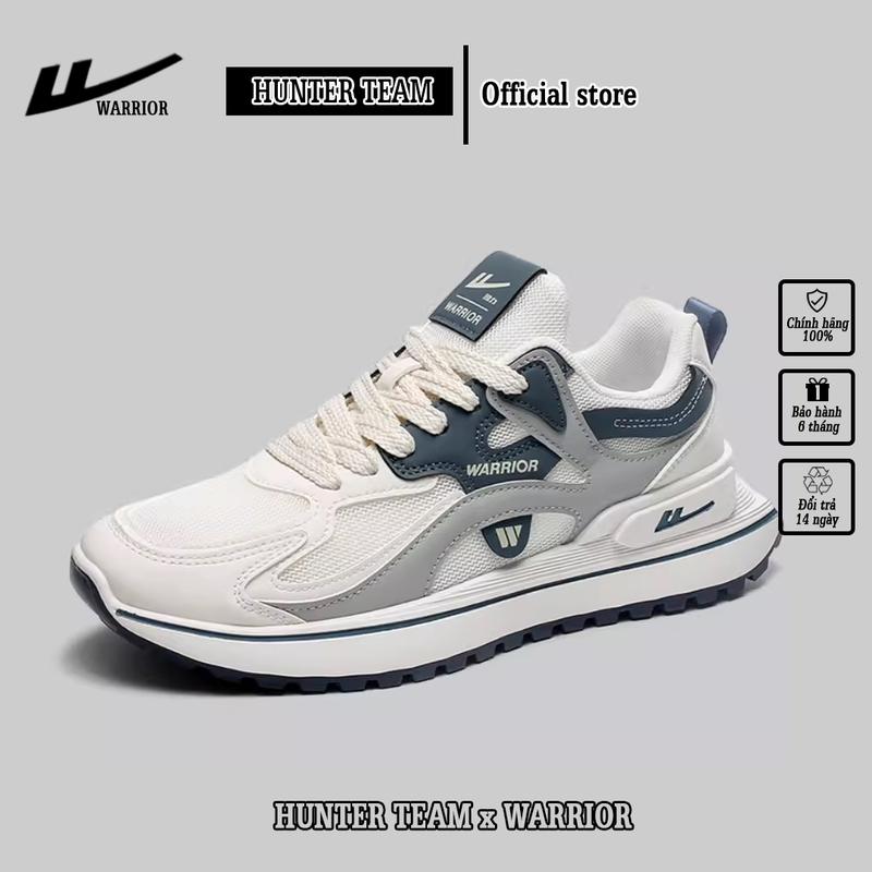 [SẴN HÀNG HÀ NỘI]Giày Thể Thao Nam Basic Cổ Thấp Chính Hãng Warrior 2024 - W004TRG (Trắng)
