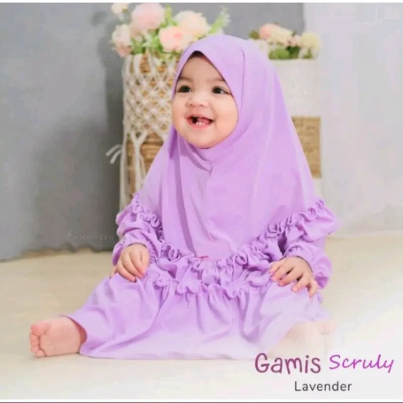 [BEST SELLER & TERMURAH] gamis anak bayi balita usia 0-12Bulan || BONUS SET HIJAB 5