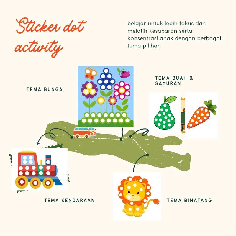 sticker dot activity / menempel sticker / mainan edukasi Pendidikan ...